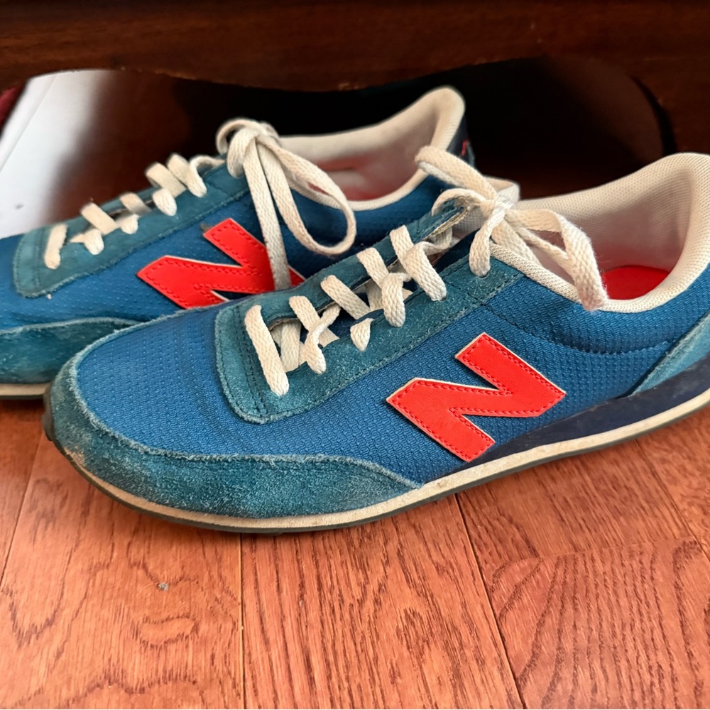 New Balance Blue and Red Athletic Shoes